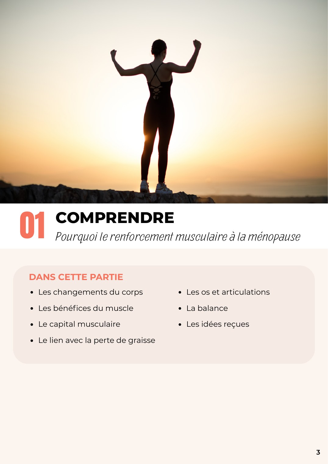 Aperçu du guide Le renforcement musculaire à la ménopause — page 3 sur 5
